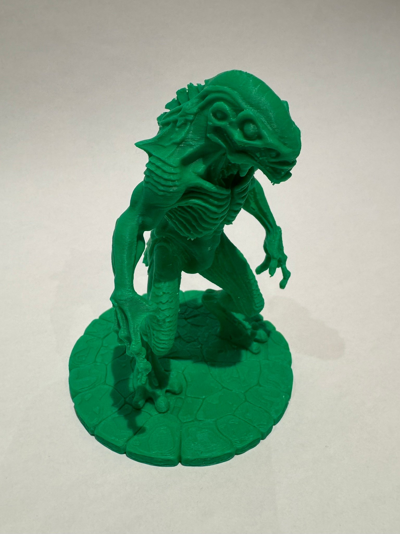 Green alien print, unpainted